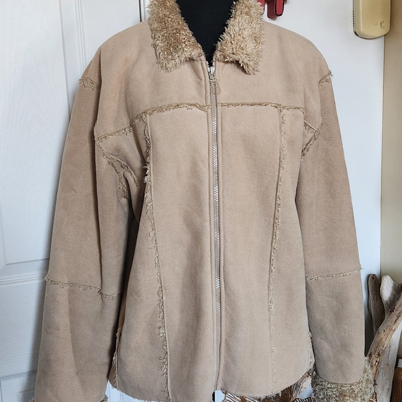 Vintage y2k faux Shearling zip up - Picture 3 of 8